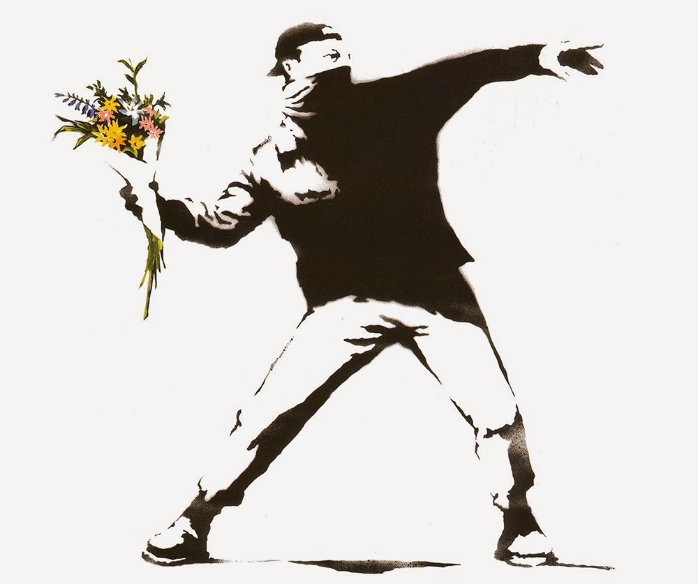 a man throw the flower